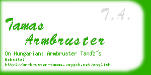 tamas armbruster business card